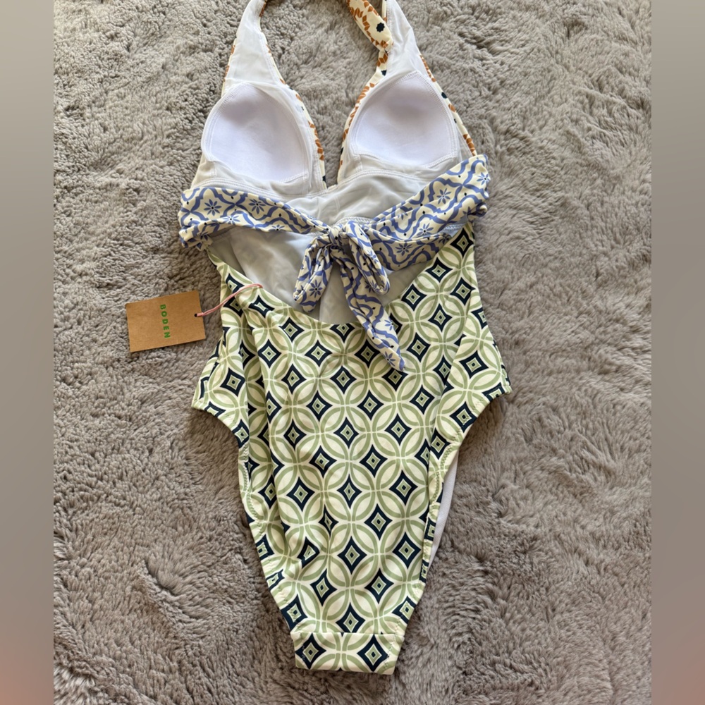 Boden women’s bow detail halter swimsuit - Picture 10 of 11
